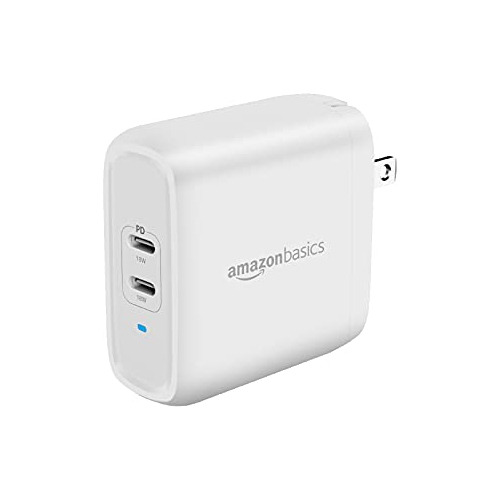 Cargador De Pared Usb-c De Dos Puertos De 36 W Tabletas...