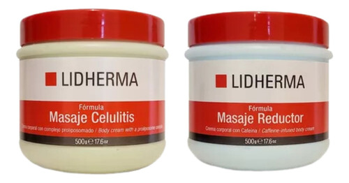 Kit X 2 Masaje Control Lidherma Afirmante Reductor Celulitis