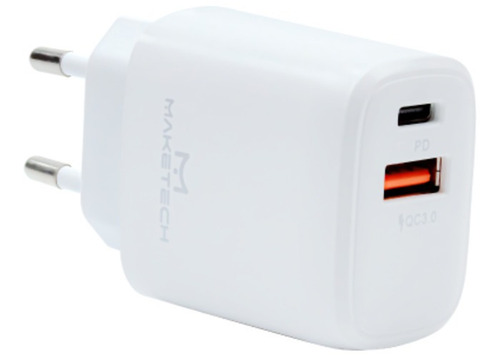 Carregador Tomada Usb Pd + Qc Cm-133qp Maketech Cor Branco