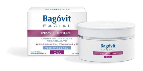 Bagovit Facial Pro Lifting Dia P/toda Piel Tipo de piel Todo tipo de piel Volumen de la unidad 50 mL