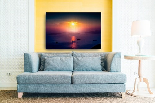 Cuadro Decorativo Salas Comedor Atardecer Canvas Moderno Hd