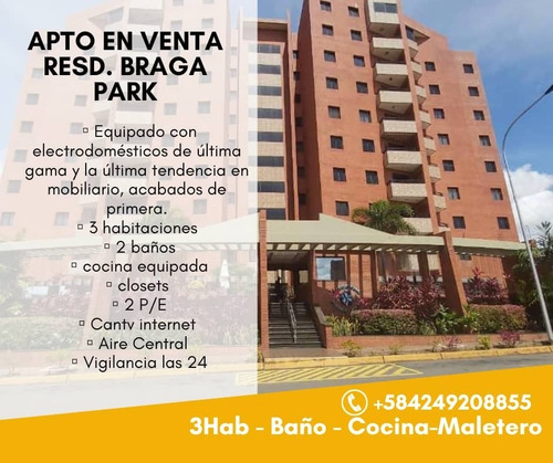 Imagen 2 de 10 de Apto En Venta Resd. Braga Park Totalmente Equipado