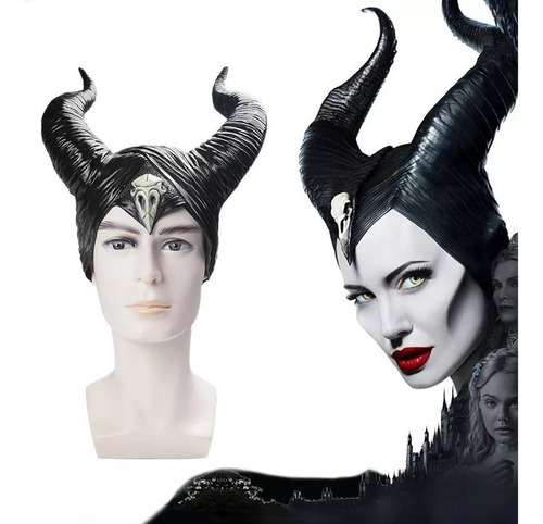 Cuernos Malefica Diadema Disfraz Halloween Mascaras Latex