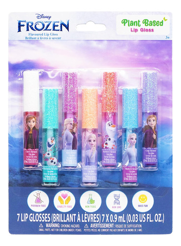 Townley Girl Disney Frozen - Juego De 7 Esmaltes De Labios .