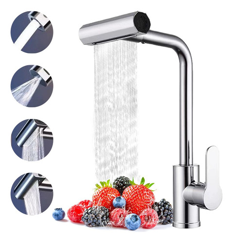 4 Modo Mezcladora Para Fregadero Llave Cocina Latón