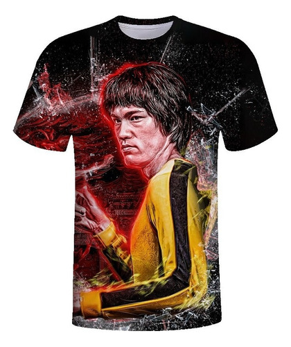 Camiseta For Hombre Y Mujer Con Estampado 3d Bruce Lee Kungf