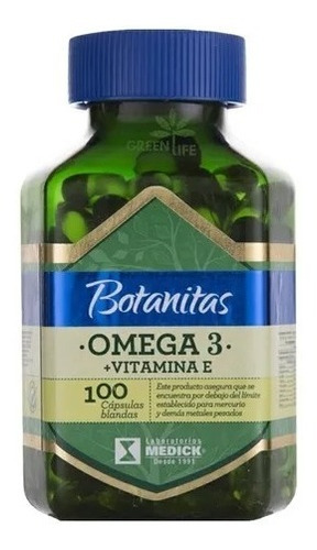 Omega 3 + Vitamina E X 100 Cáp