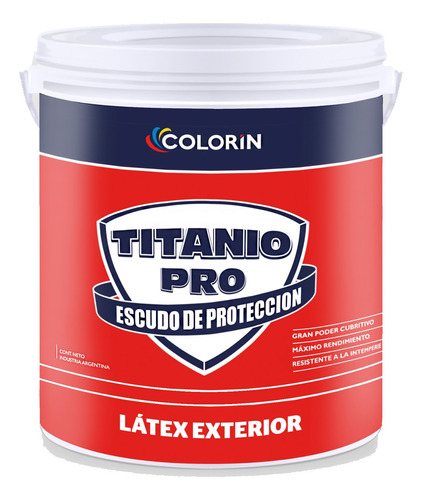 Pintura Latex Exterior Antihongo Titanio Colorin 10 Lts