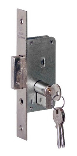 Imagen 3 de 10 de Cerradura De Embutir 84 Con 3 Llaves 25mm Cisa