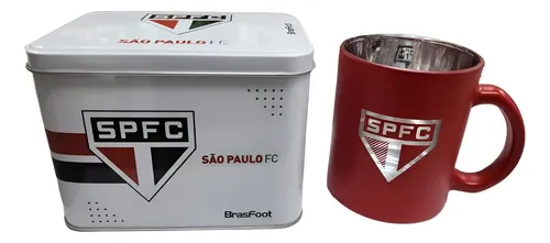 Caneca Diamond Metalic Vidro Spfc 300ml São Paulo Licenciado Cor ...