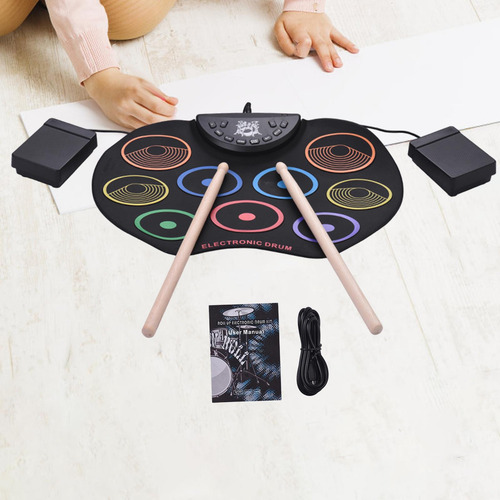 Batería Electrónica Con Baquetas Y 9 Pads Para Uso
