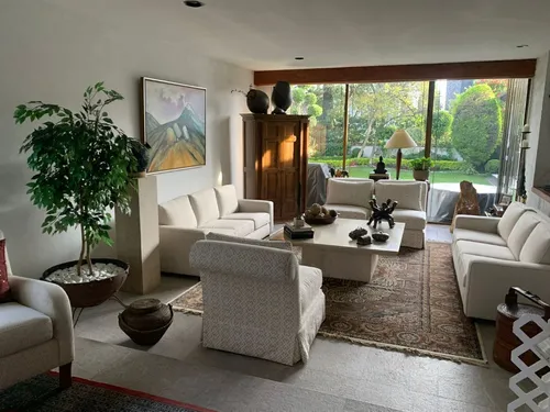 Casa Con Jardín Y Terraza En Bosque De Las Lomas