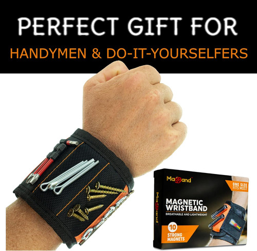 Pulsera Magnética Para Sujetar Tornillos Con 10 Imanes Fuert