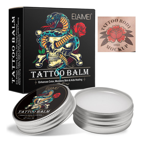 Crema Y Blsamo Para El Cuidado Posterior Del Tatuaje, Crema