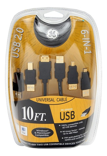 Kit Cables Usb 2.0 A / B / Mini A / Mini B De 3 Mts