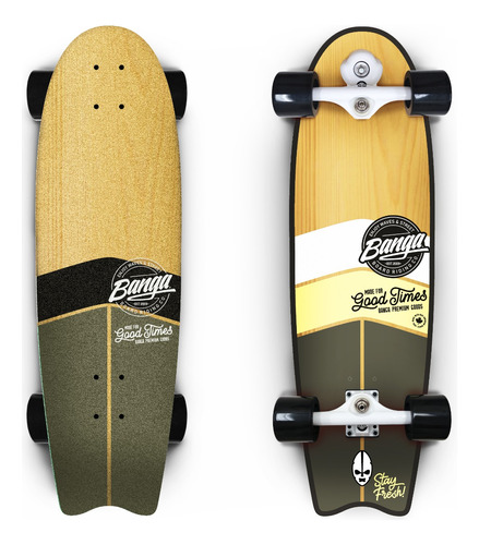 Surfskate Banga Boards Oficial -premium- Fishtail Meraki Yow