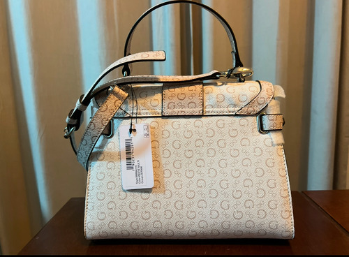 Bolsa Satchel Guess Unknown Color White Multi