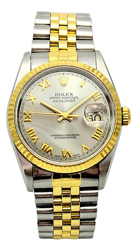 Relógio Rolex Datejust Aço Ouro 18k Jubilée 36 Relojoaria Bh Aço Inoxidável E Ouro Amarelo 18k Ouro 18k Aço Inoxidável (Usado)