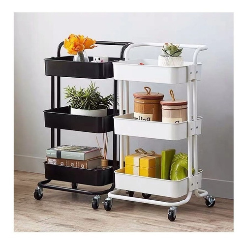 Imagen 6 de 10 de Carro Organizador Rodante Metálico Multiusos (iva Incluido)