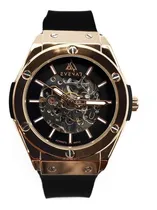 Comprar Reloj Mecánico Evenar Eclipse Negro Oro Rosado Hombre
