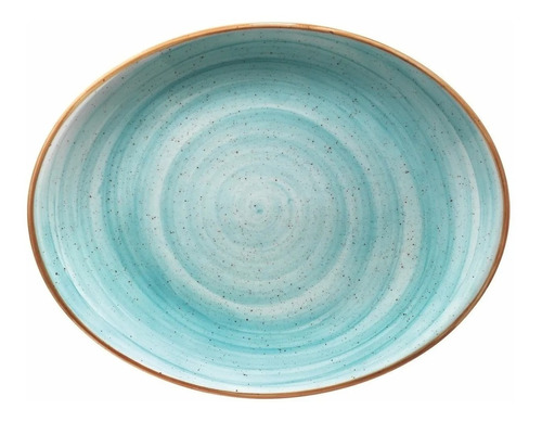 Fuente Oval 25 Cm Porcelana Bonna Linea Aqua M