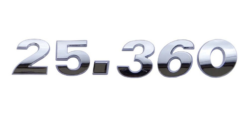Emblema Letreiro Numerico Cromado Vw Constellation 25.360