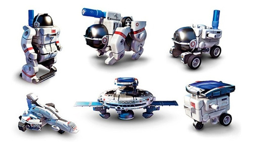 Flota Espacial Solar Kit De 6 Robots En 1