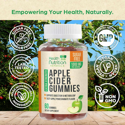 Suplemento Apple Cyder Vinegar + B12 Plus Extra Keto Manzana