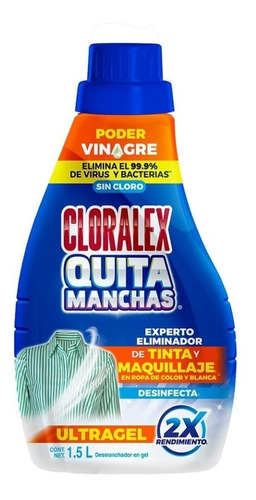 Quitamanchas Cloralex Poder Vinagre Ultra Gel Sin Cloro