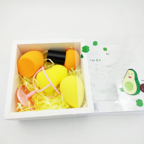 Set De Cojines Wet And Dry Beauty Con Forma De Huevo Y Cabez