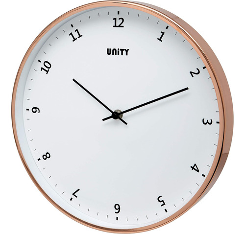 Unity Plymouth - Reloj De Pared Moderno De Oro Rosa Con Esfe