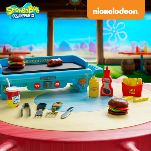 Set De Cocina Infantil Bob Esponja, Juego Y Juguetes. Color