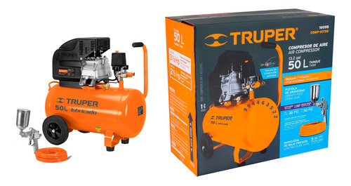 Compresora Marca Truper 50litros Kit