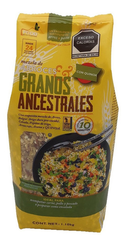 Mezcla De Arroz Granos Ancestrales 1.1 Kg Vegano Instantáneo