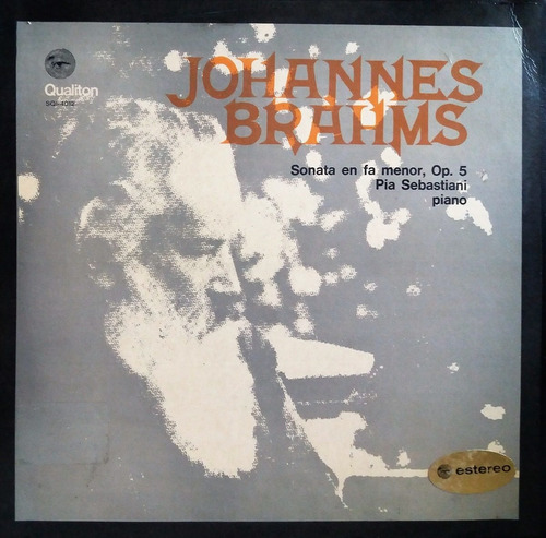 Johannes Brahms - Sonata En Fa Menor Op 5 - 1971 Lp 
