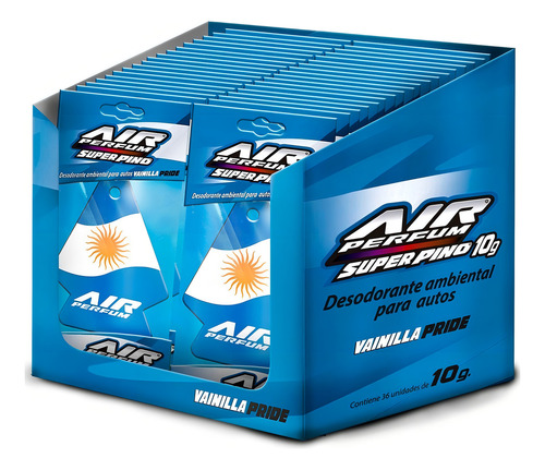 Aromatizador De Auto Super Pino Bandera Argentina Pack 36un