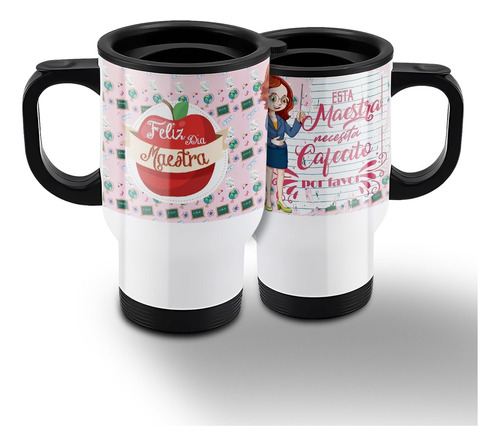 Vaso Térmico - Mug Personalizado Manzana Día Del Profesor 2