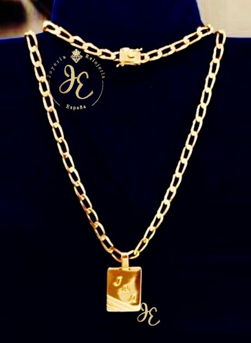 Cadena De Oro 18k Lomo Abierto Hombre Jespaña Cc_85 Collar