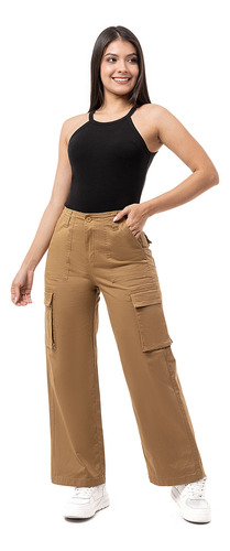 Pantalon Cargo Drill Stretch Mujer Gabih