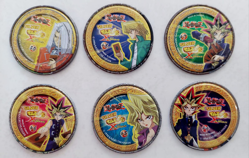 6 Tazos Yu Gi Oh Metalicos Silver X Años 1996 Sabritas No 50 (Usado)