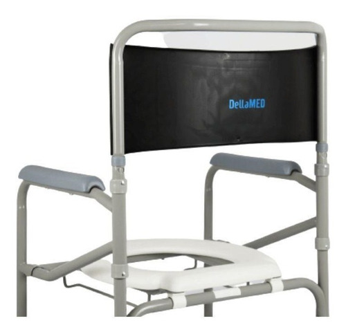 Imagem 4 de 9 de Cadeira De Rodas Higiênica Dobrável Aço D40 Dellamed (100kg)