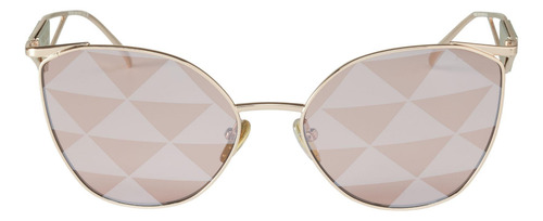 Prada Spr 50zs Svf-05t Irregular Pink Gold Tampo Triangles (Usado)