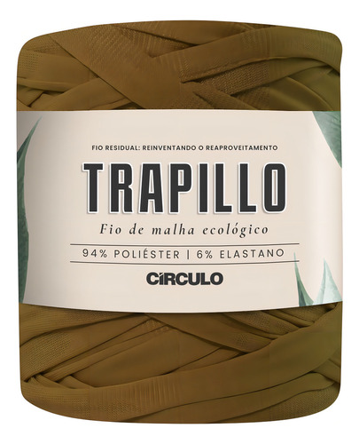Fio De Malha Trapillo Residual Ecológico 25mm 160gr Circulo Cor Melado - 7361