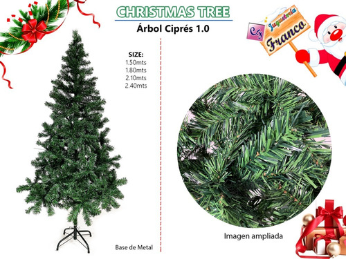 Árbol De Navidad Ciprés 1.0 - 1.80mts - Nuevo Caja Sellada