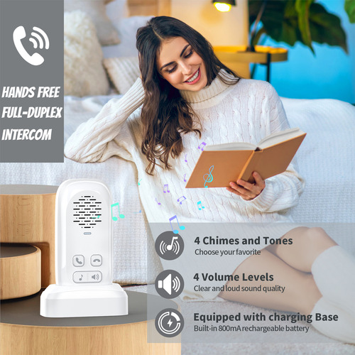 Doorbell Rf433 Wireless Intercom Chime 1 Inside Sensor 984ft