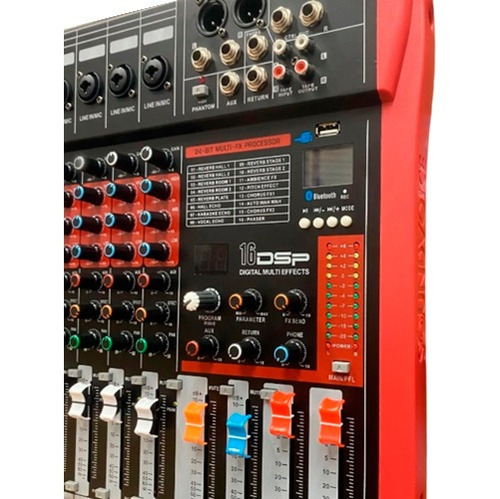 Mesa De Som Interface 6 Canais Soundvoice Mr602 Rubi Usb