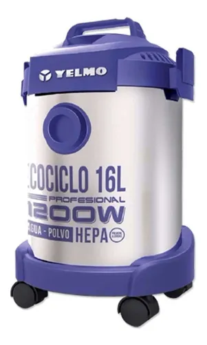 comprar Aspiradora De tacho Yelmo Ecociclo 16L AS-3314 plateada e índigo 220V 50Hz