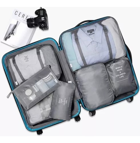 Organizadores De Equipaje Set De Bolsas Para Viaje Kit X7