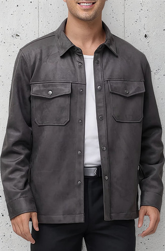 Chamarra Sobrecamisa De Gamuza Talla M