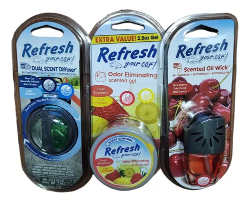 Refresh Your Car Gel Car Air Freshener, 2.5 Oz. Fresh Strawberry